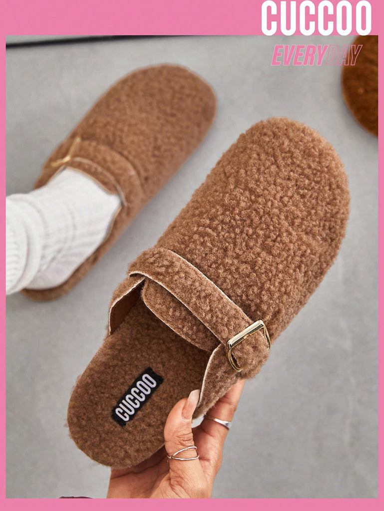 Women's Round Toe Fluffy Slippers