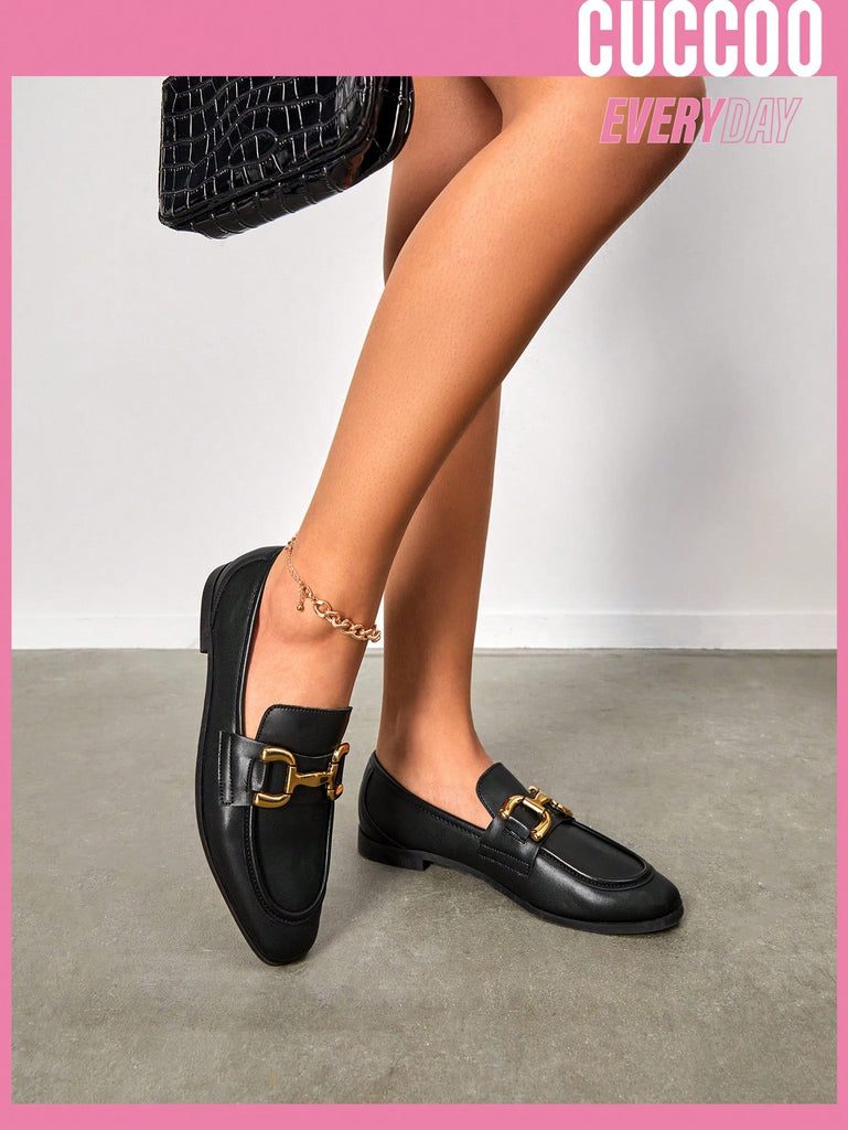 Snaffle Decor Flat Loafers